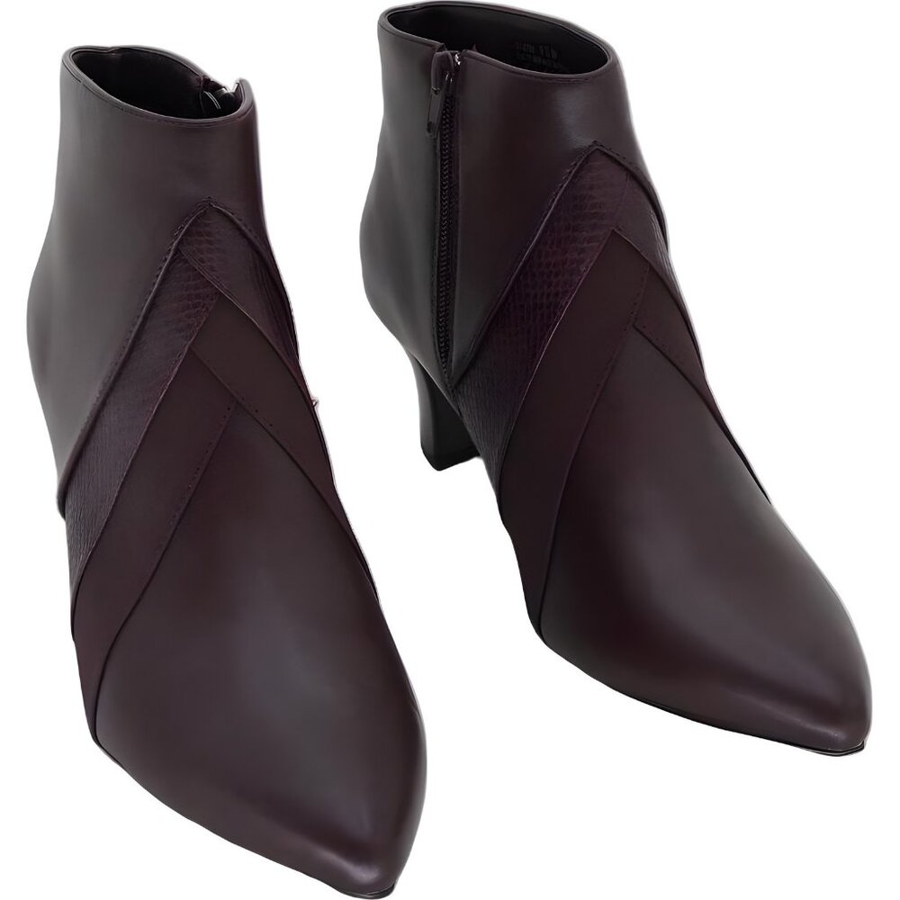 Easy Street Falcon Burgundy Pointed Toe Ankle Boots Women's US 9.5W